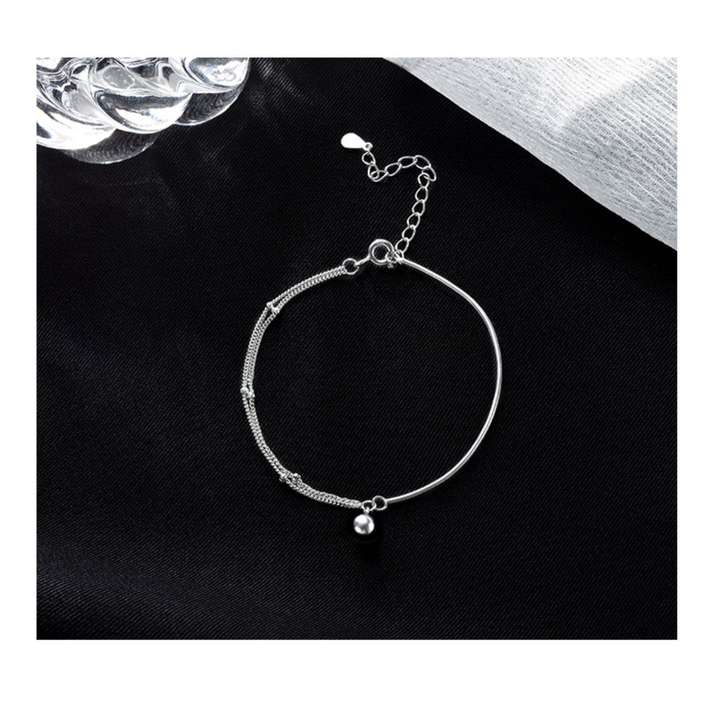 Round Ball Splicing Double Layer Bracelet for Women Fashionable