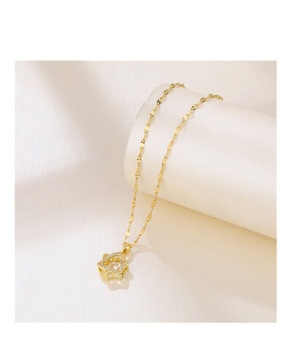 Beating Heart Heartbeat Hexagram Necklace for Women
