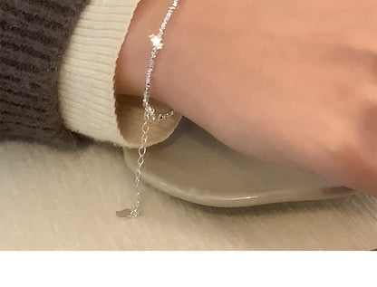 Broken Silver Five-Pointed Star Bracelet for Women Fashionable