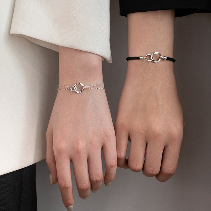 French I Love You Mobius Couple Bracelet for Men and Women