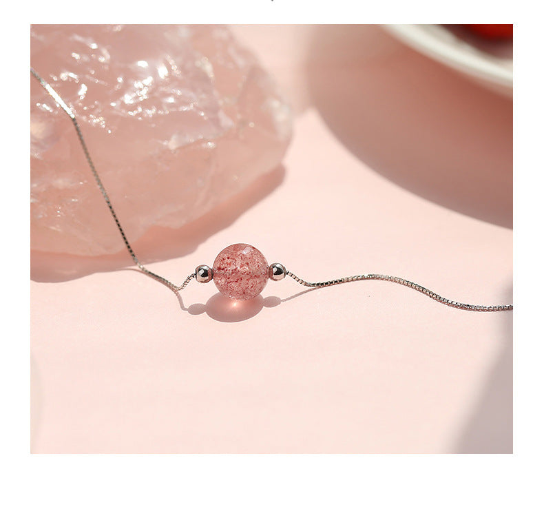 Strawberry Crystal Bracelet Women's High-end Niche Design