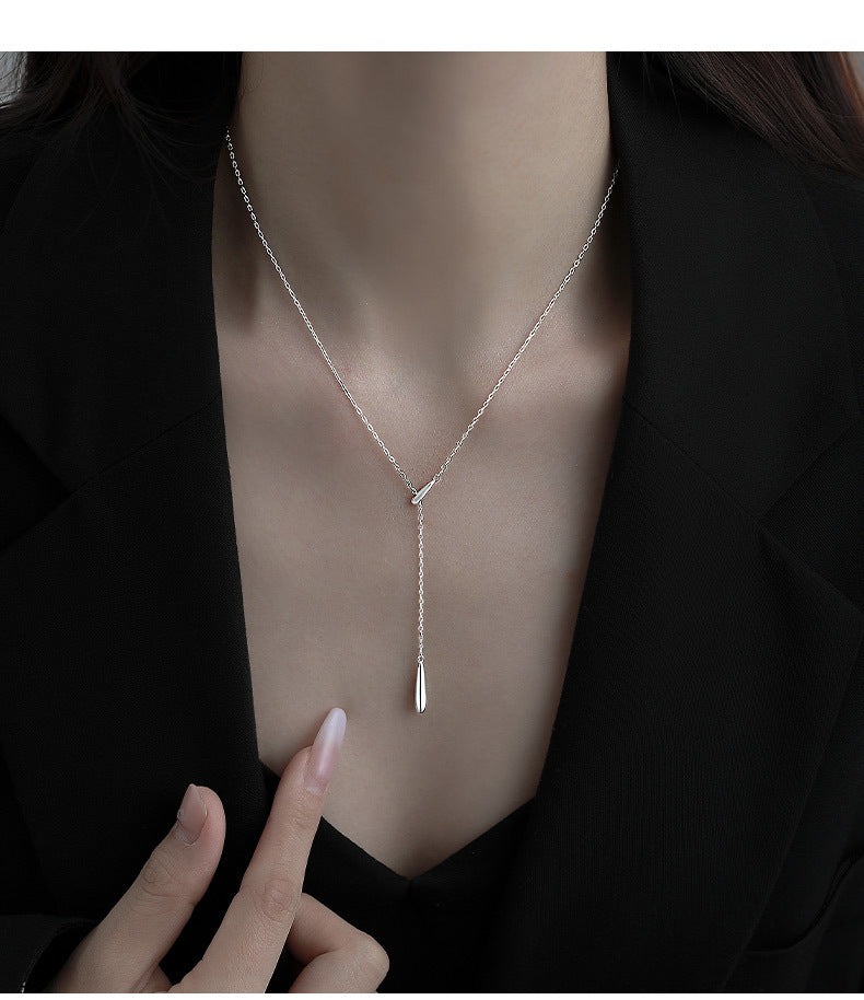 Tassel Water Drop Necklace for Women, High-End Design