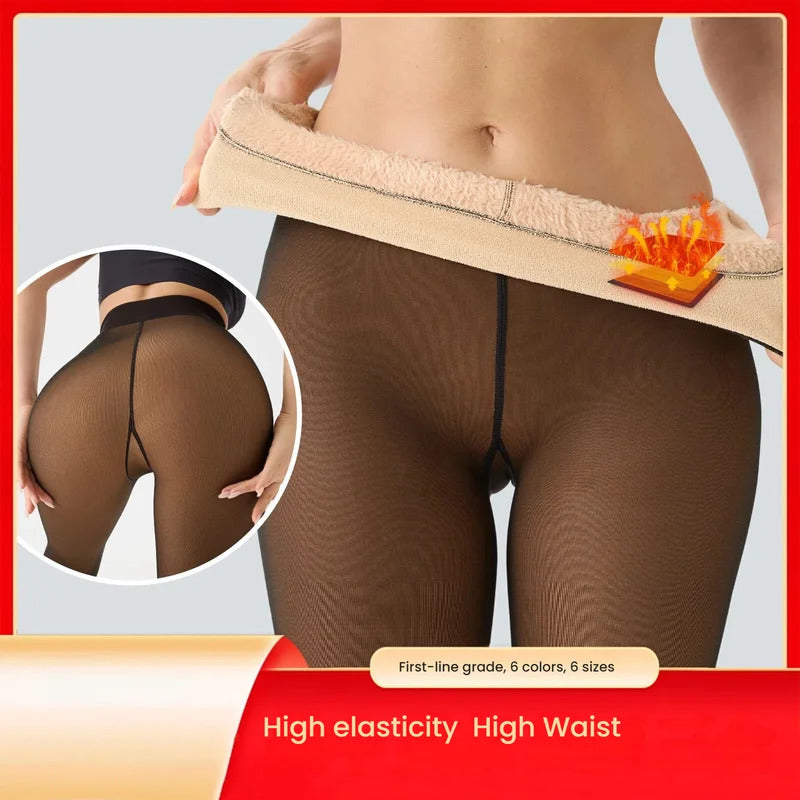 Plus Size thermal stockings Warm Tights Pants Feet Fleece Lined Winter Leggings Extra Warm Long Socks Pants Women pantyhose