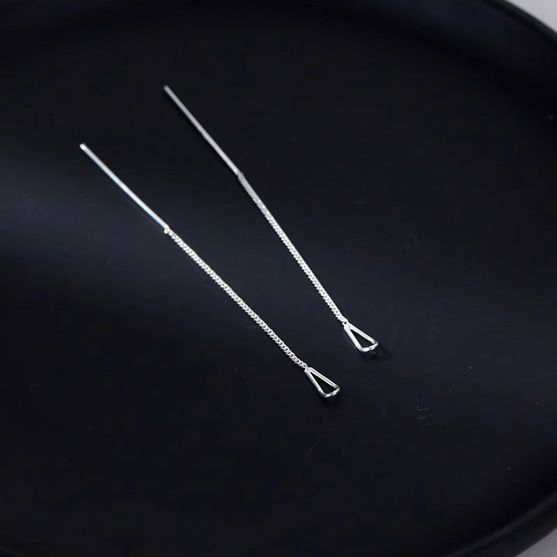 Hollow Water Drop Two-Way Wear Threader Earrings for Women