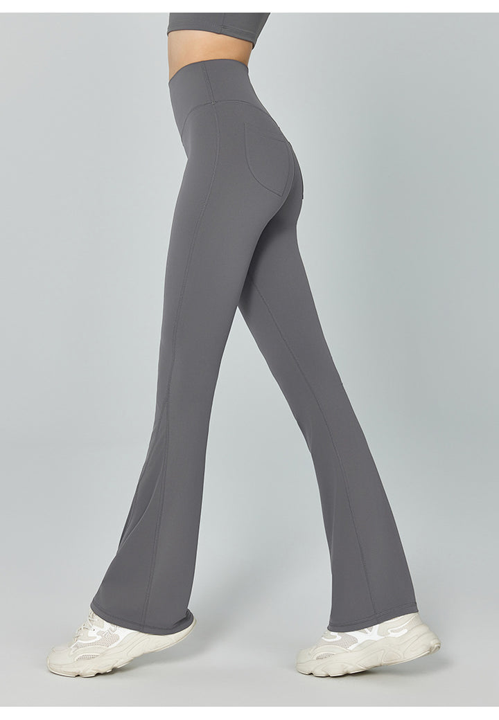 Women's Yoga Pants High Waisted Hip Lifting Fitness Flared Pants Casual Tights
