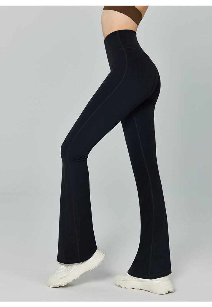 Women's Yoga Pants High Waisted Hip Lifting Fitness Flared Pants Casual Tights