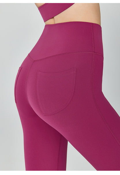 Women's Yoga Pants High Waisted Hip Lifting Fitness Flared Pants Casual Tights