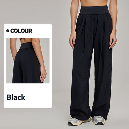 Loose Casual Yoga Pants summer Straight Leg Wide Pants for women‘s Sports Trousers