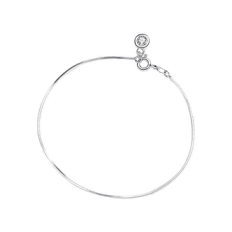 Single Diamond Snake Bone Bracelet for Women Fashion Simple Ins Style