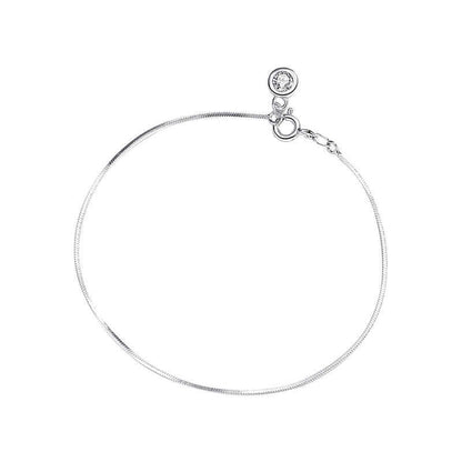 Single Diamond Snake Bone Bracelet for Women Fashion Simple Ins Style