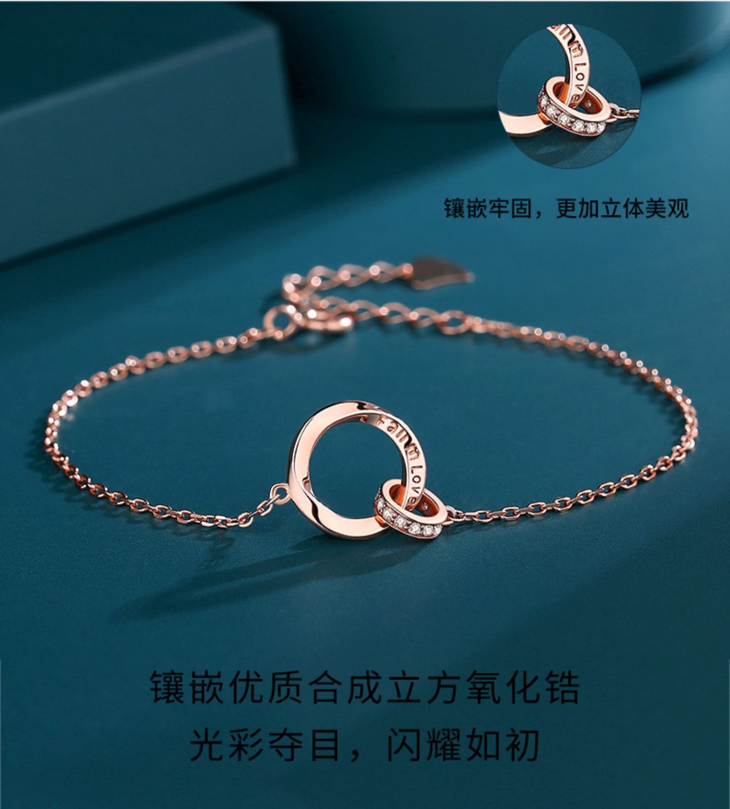 Mobius Double Loop Bracelet for Women