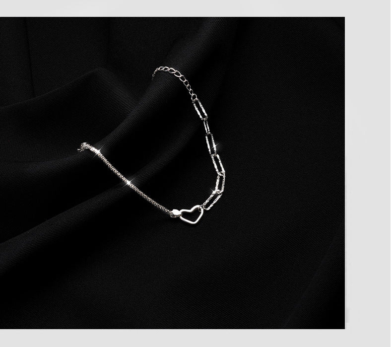 Gypsophila Cube Heart Stitching Bracelet for Women