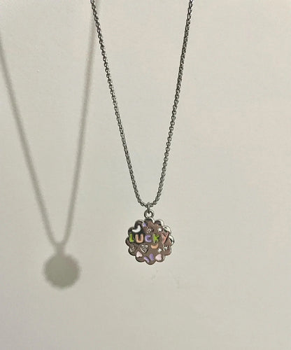 Lucky Flower Letter Lucky Necklace for Women Chain Pendant Wholesale