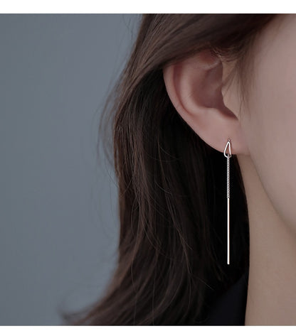 Hollow Water Drop Two-Way Wear Threader Earrings for Women