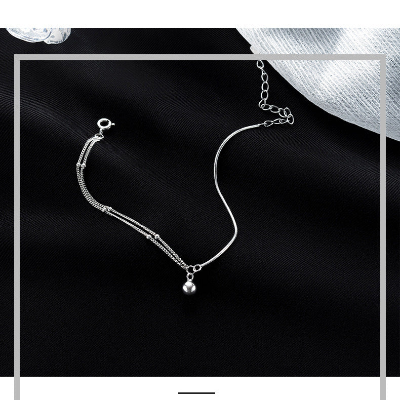 Round Ball Splicing Double Layer Bracelet for Women Fashionable