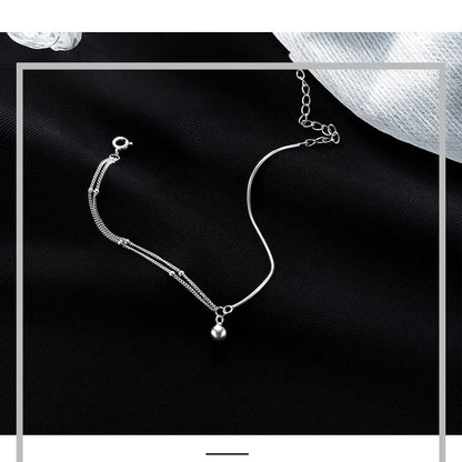 Round Ball Splicing Double Layer Bracelet for Women Fashionable