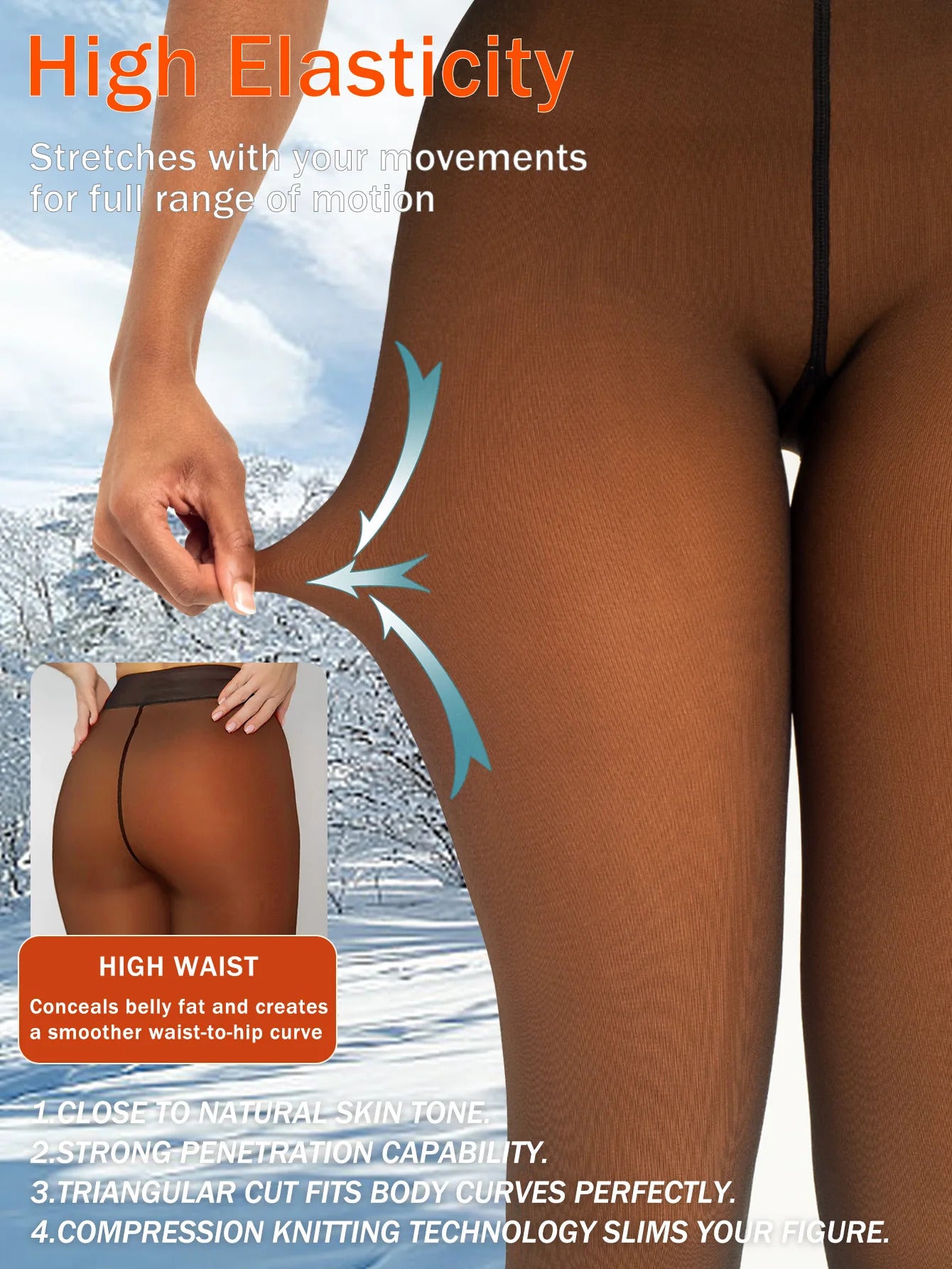 Plus Size thermal stockings Warm Tights Pants Feet Fleece Lined Winter Leggings Extra Warm Long Socks Pants Women pantyhose