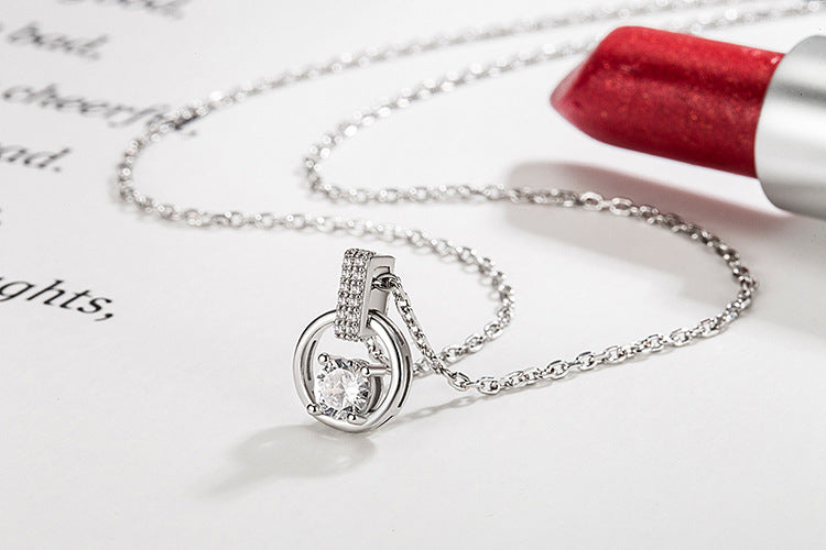 Korean Fashion Diamond-Encrusted Necklace for Women