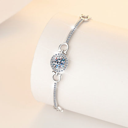 Moissanite Bracelet Radiant Star River Bangle Mobius 1 Carat Fashion Wholesale 925 Sterling Silver Jewelry