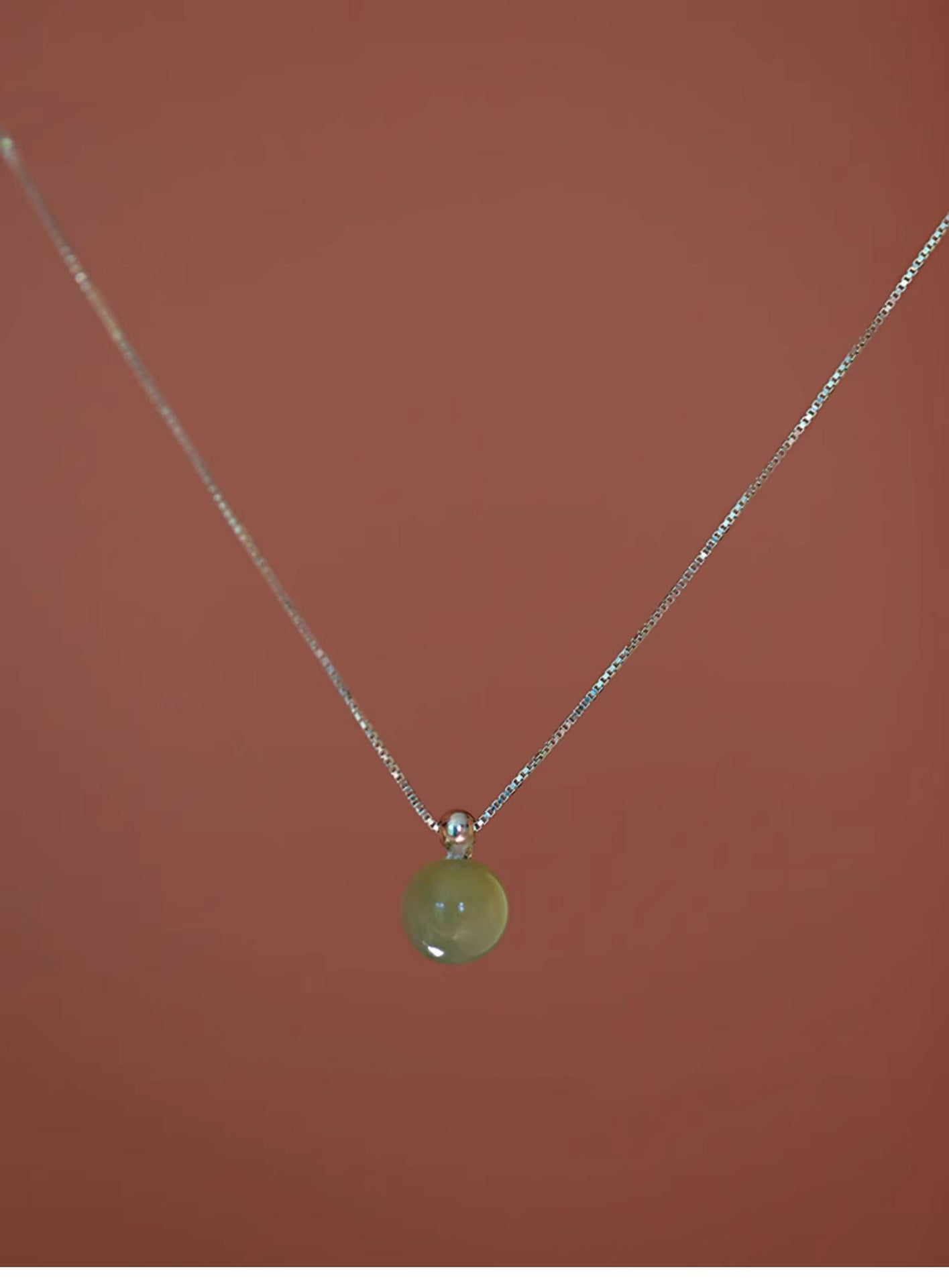 Lake Green Hetian Jade Necklace for Women