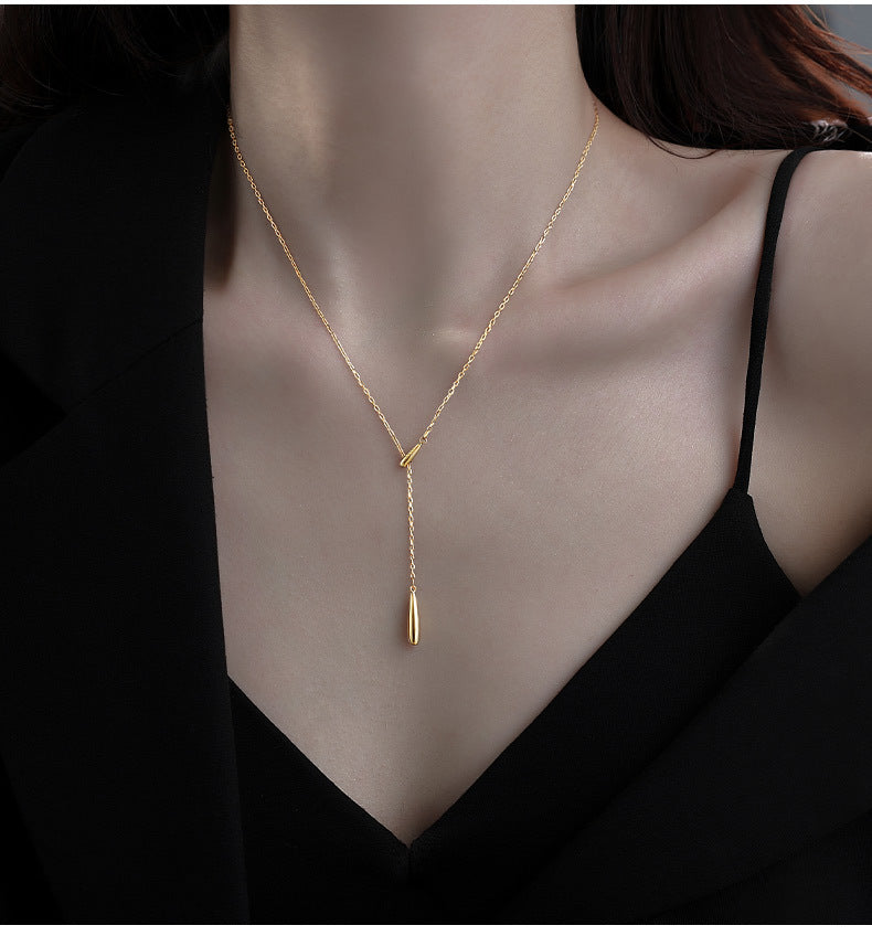 Tassel Water Drop Necklace for Women, High-End Design