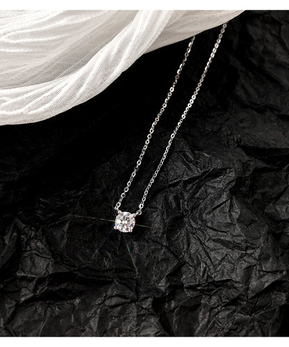 Single Diamond Necklace for Women, Niche Design