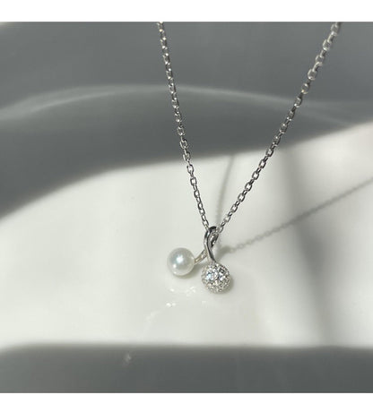 Korean Version Niche Design Small Cherry Pearl Necklace