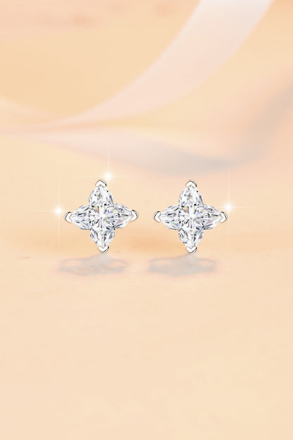 Four-leaf Clover Earrings High-end Sense of Flower-shaped Irregular lv Star Moissanite Earrings s925 Sterling Silver Ear Jewelry