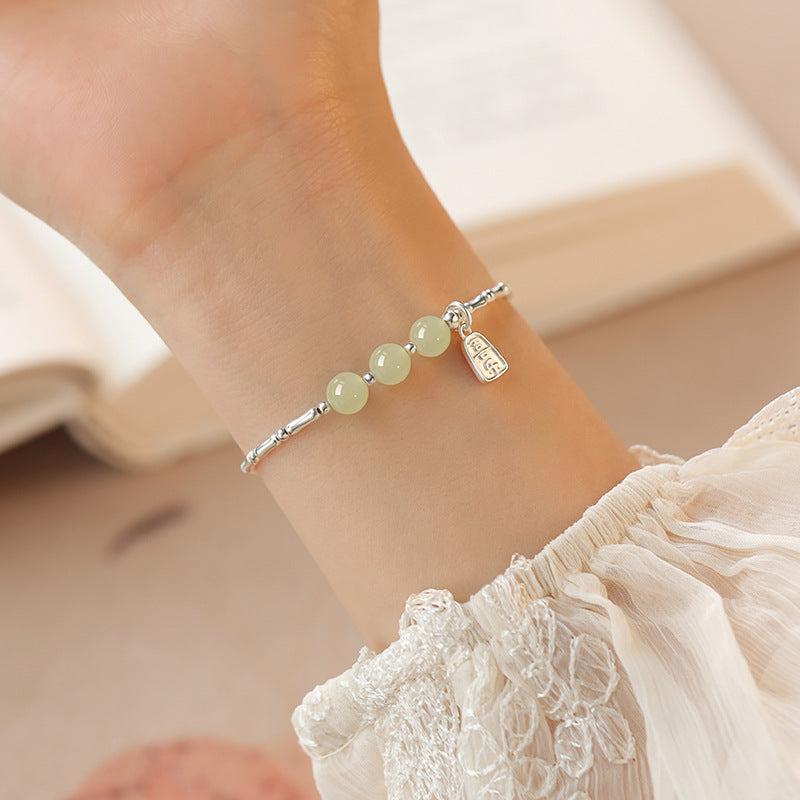 Hetian Jade Bamboo Knot Bracelet for Women Jewelry Wholesale