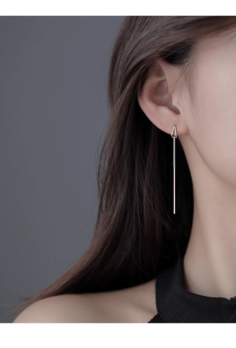 Hollow Water Drop Two-Way Wear Threader Earrings for Women