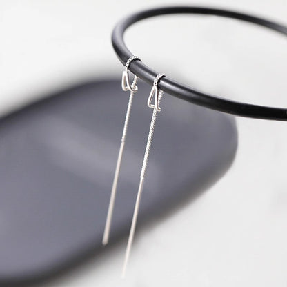 Hollow Water Drop Two-Way Wear Threader Earrings for Women