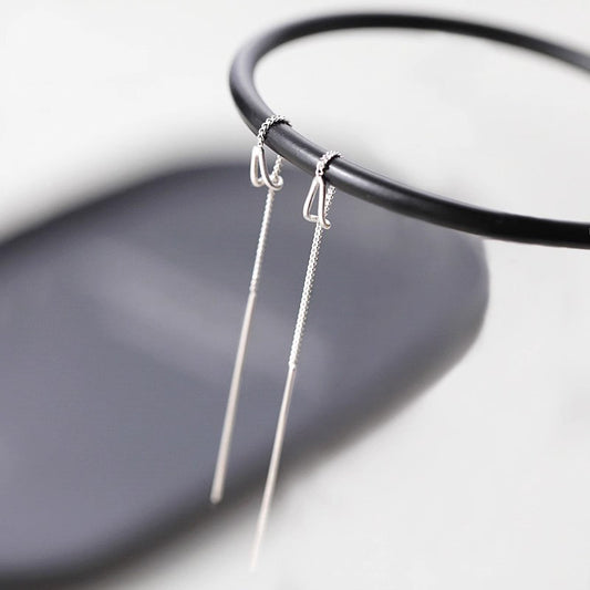 Hollow Water Drop Two-Way Wear Threader Earrings for Women
