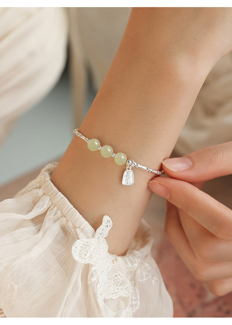 Hetian Jade Bamboo Knot Bracelet for Women Jewelry Wholesale