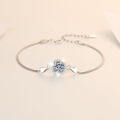 Twelve Zodiac Birthstone Moissanite Jewelry S925 Sterling Silver Bracelet for Women