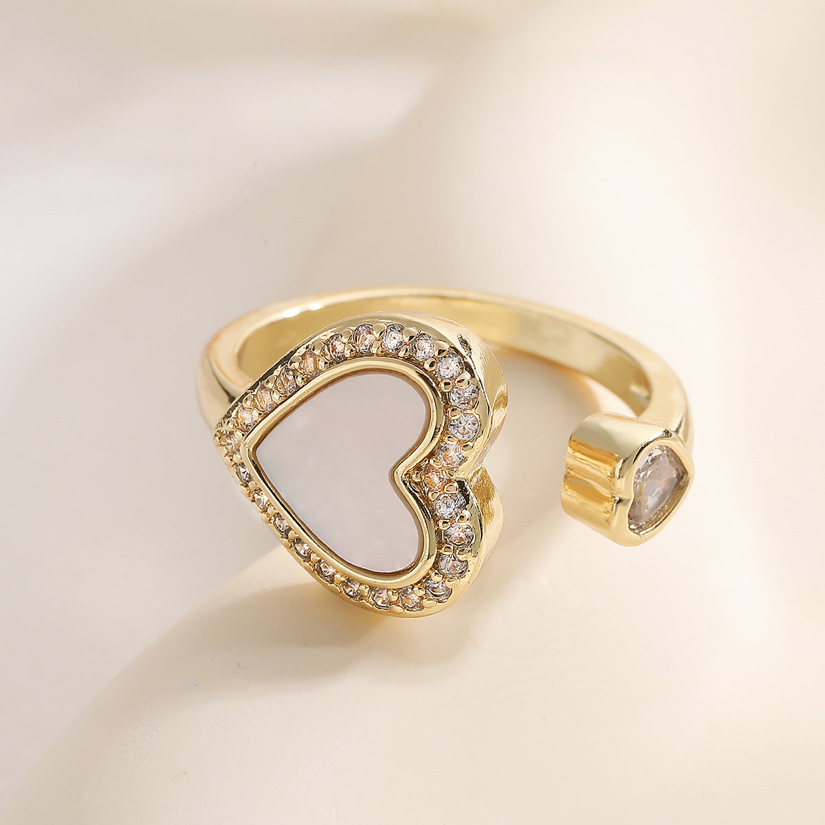 Vintage Heart Geometric Open Ring INS Internet Celebrity Versatile Personality Ring