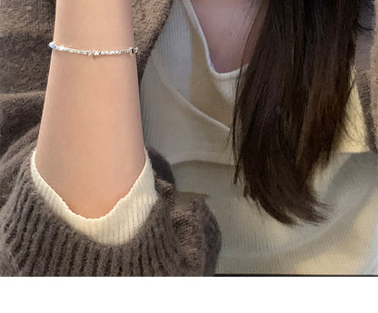 Broken Silver Five-Pointed Star Bracelet for Women Fashionable