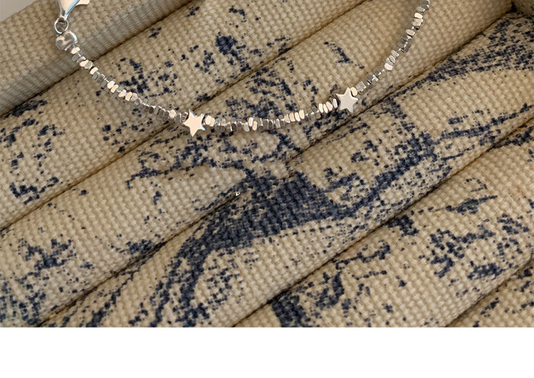 Broken Silver Five-Pointed Star Bracelet for Women Fashionable