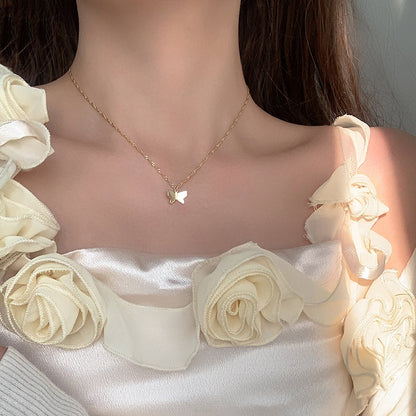 Woven Chain Butterfly Necklace Female Clavicle Chain Niche Design
