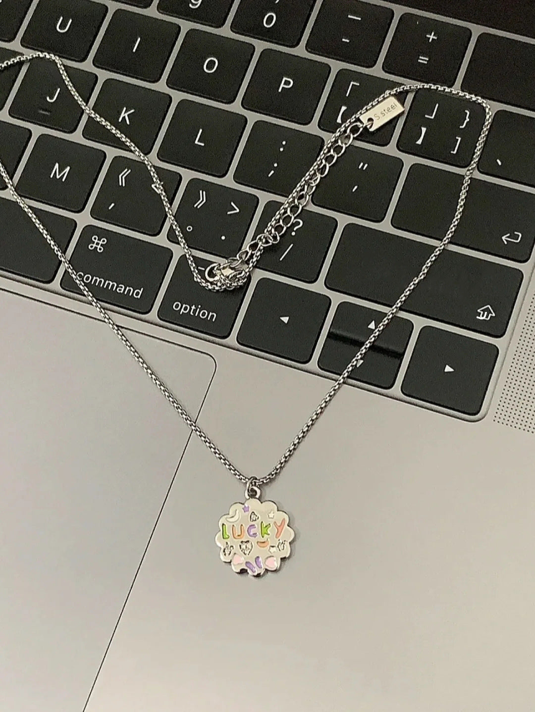 Lucky Flower Letter Lucky Necklace for Women