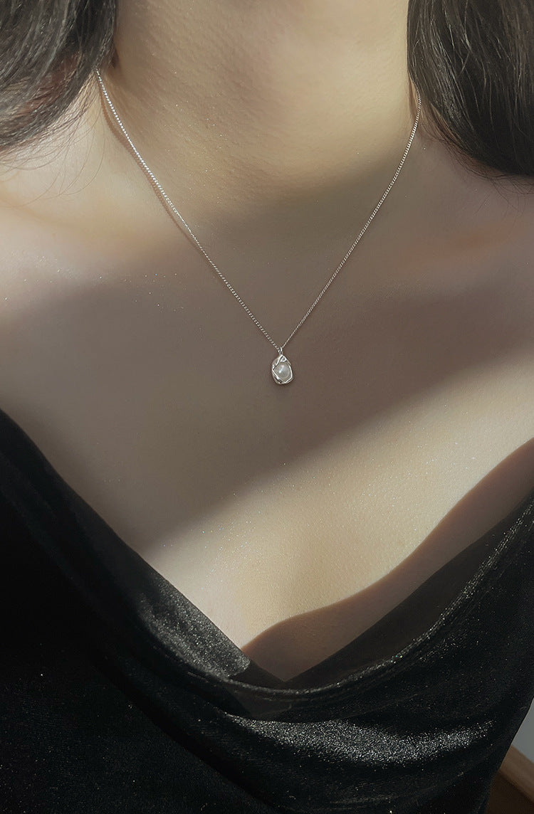 Pea Irregular Pearl Necklace for Women, Ins Style