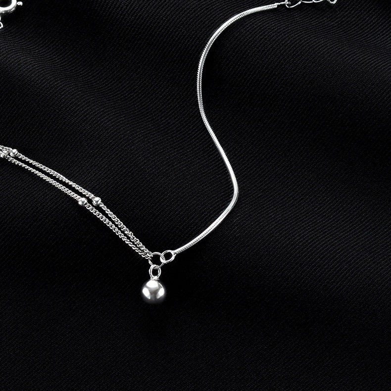 Round Ball Splicing Double Layer Bracelet for Women Fashionable