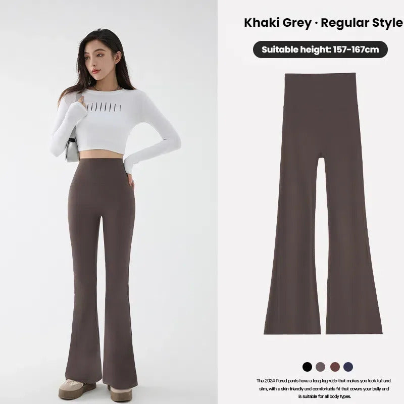 New High Waist Flared Shark Pants for Women Summer Stretchy Bootcut Shark Pants Retro Casual Trousers Streetwear Woman clothes