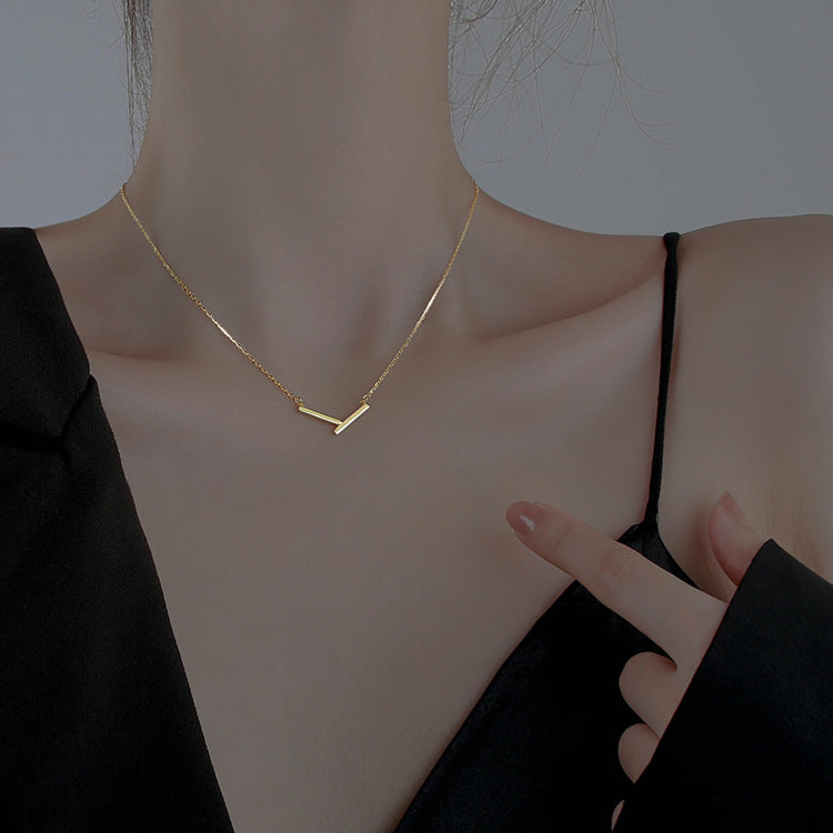 Geometric Irregular V Necklace for Women Summer