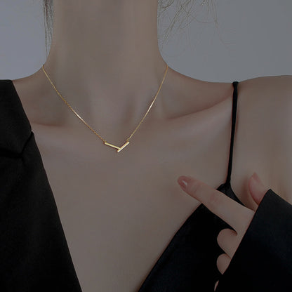 Geometric Irregular V Necklace for Women Summer