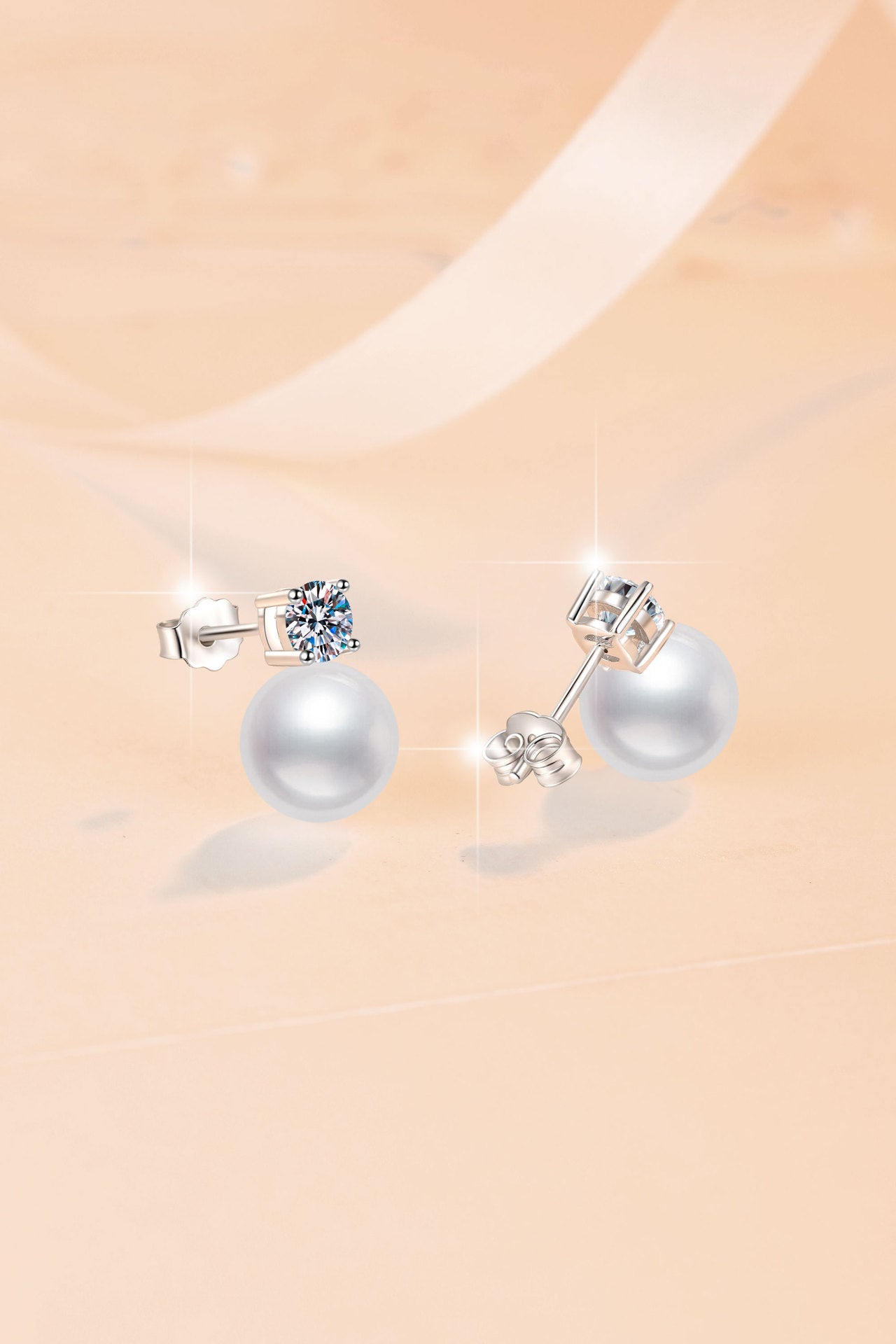 Moissanite Earrings High-end Fashion Freshwater Pearl Earrings Shell Pearl Elegant Simple Luxury S925 Sterling Silver Drop Earrings