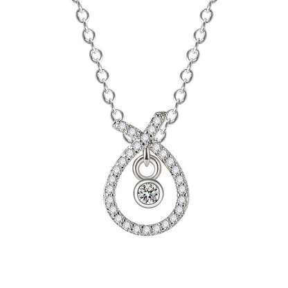 Full Diamond Water Drop Necklace for Women