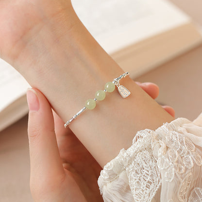 Hetian Jade Bamboo Knot Bracelet for Women Jewelry Wholesale