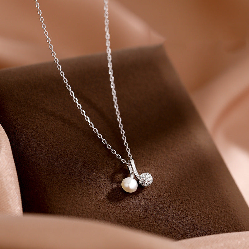Korean Version Niche Design Small Cherry Pearl Necklace