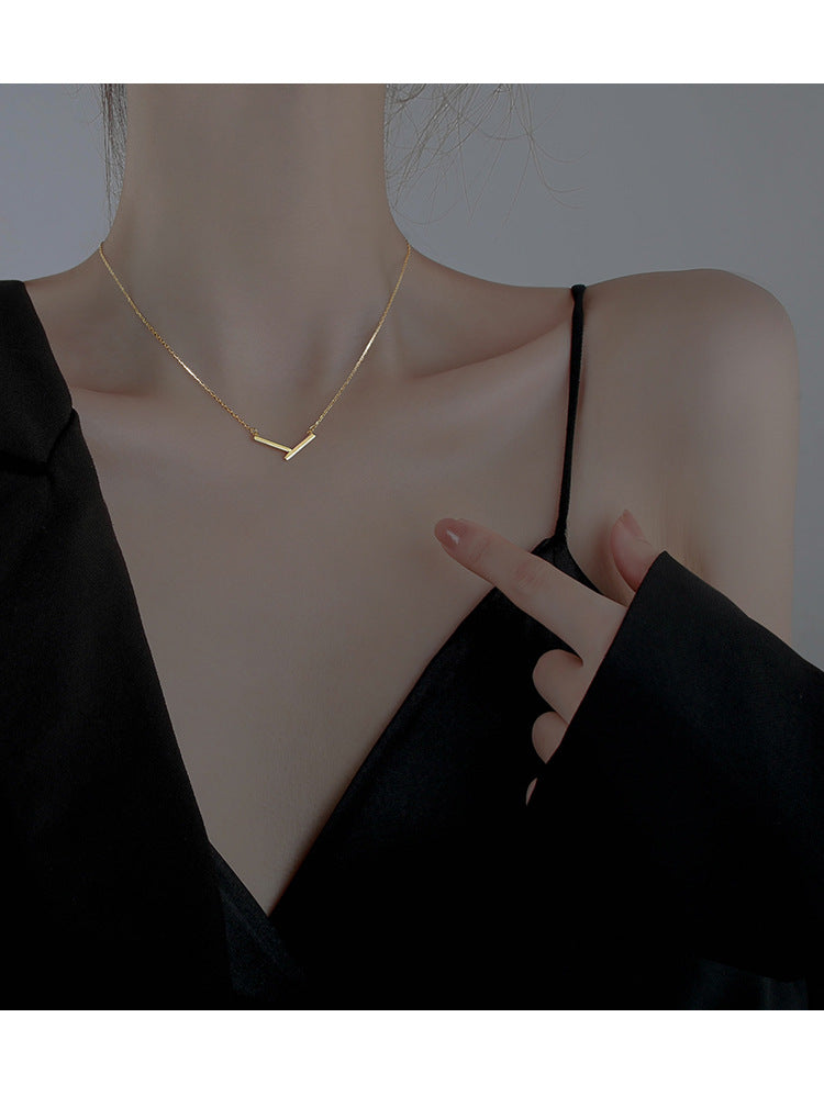 Geometric Irregular V Necklace for Women Summer