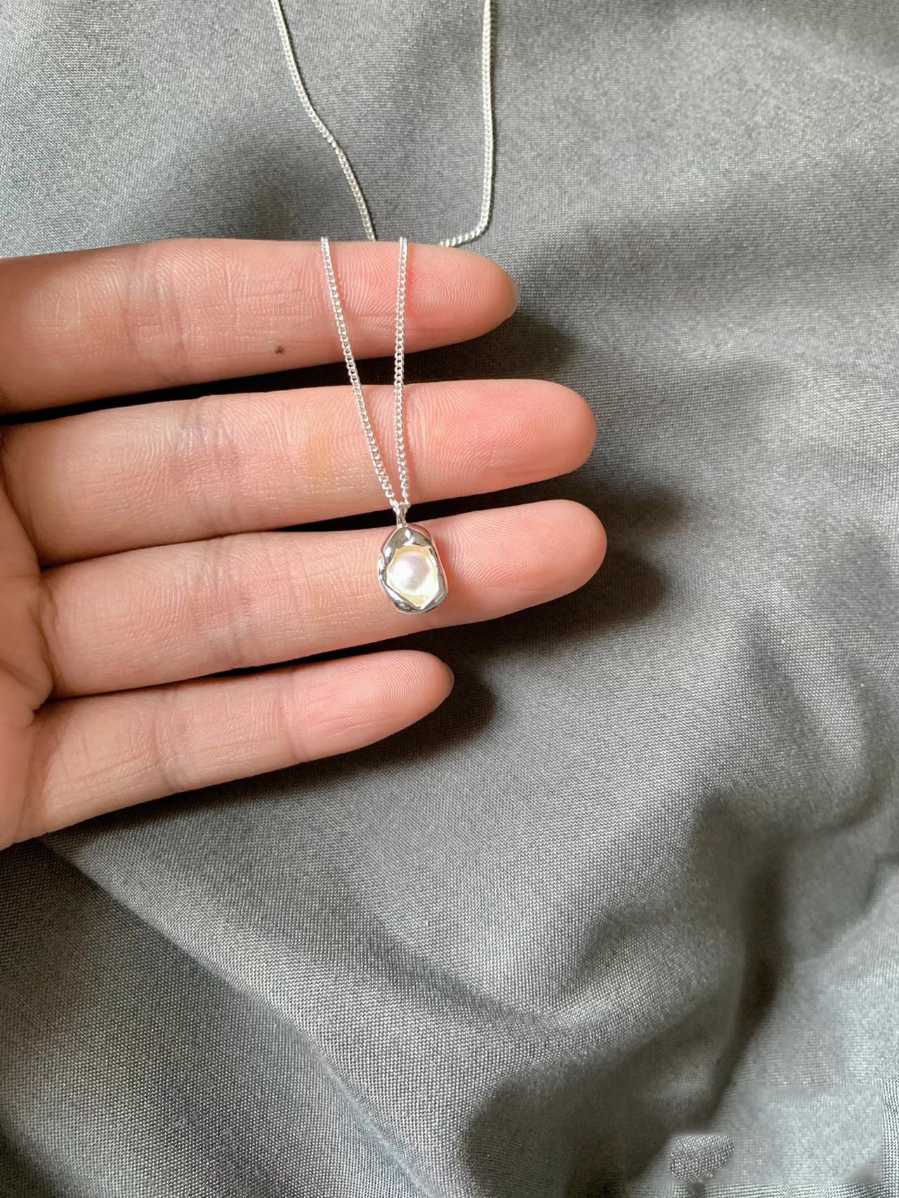 Pea Irregular Pearl Necklace for Women, Ins Style